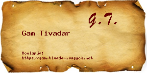 Gam Tivadar névjegykártya